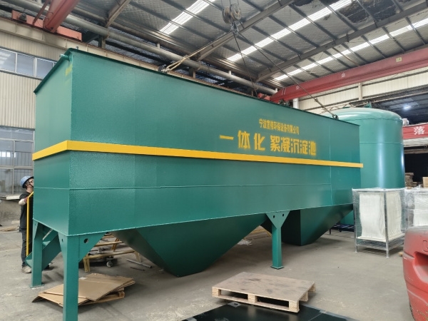 沉淀池發(fā)貨現(xiàn)場